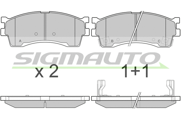 Brake Pad Set, disc brake (SPB055)