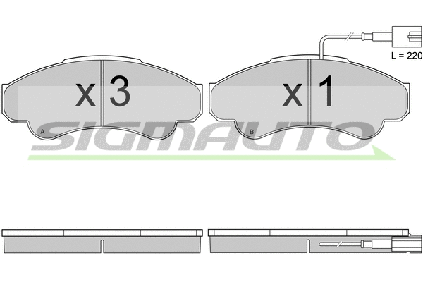 Brake Pad Set, disc brake (SPA998)