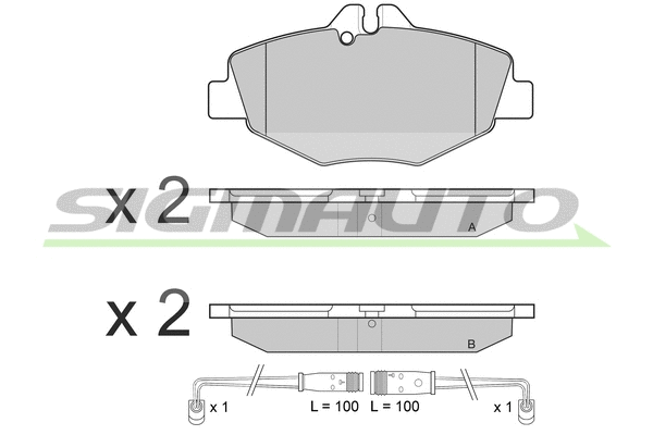 Brake Pad Set, disc brake (SPB020)