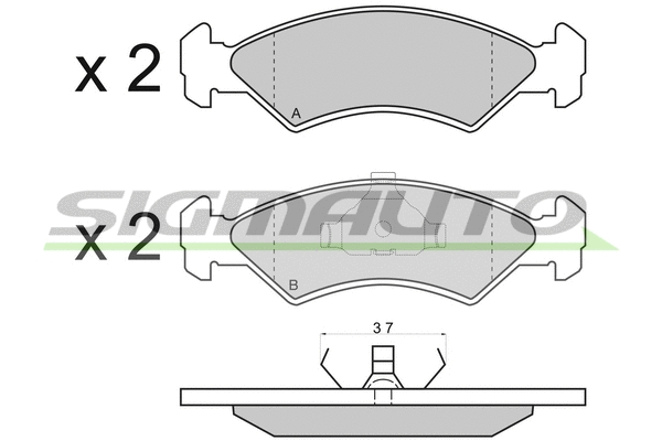 Brake Pad Set, disc brake (SPA427)