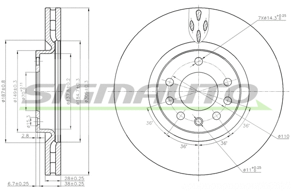 Brake Disc (DBB512V)