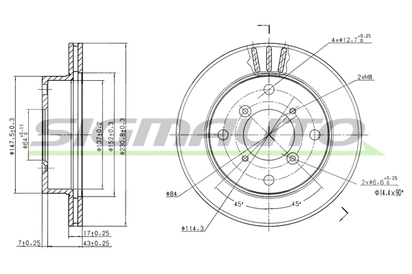Brake Disc (DBA623V)