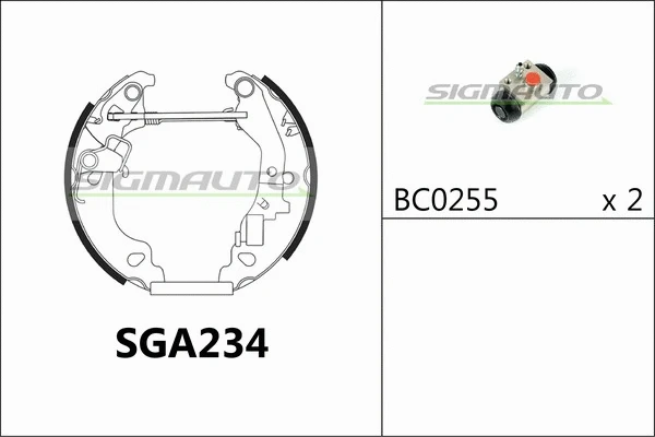 Brake Shoe Set (SGA234)