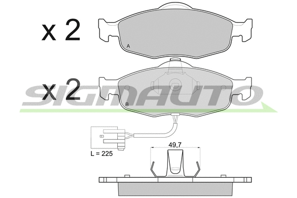 Brake Pad Set, disc brake (SPA561)