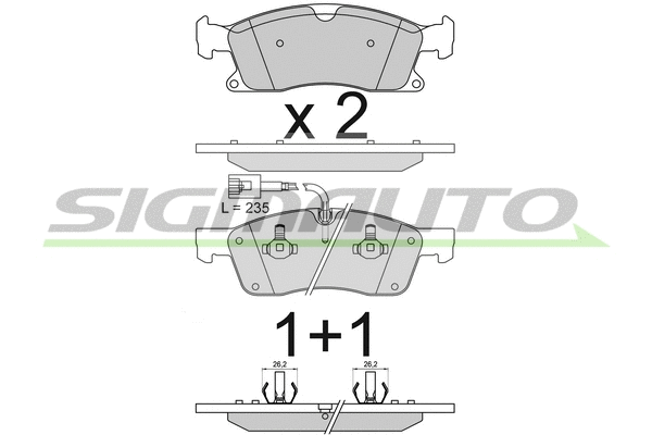 Brake Pad Set, disc brake (SPB814)