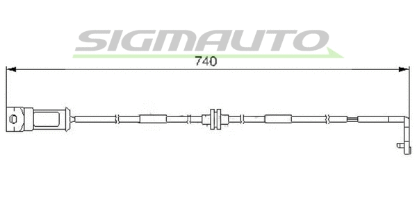 Warning Contact, brake pad wear (WI0532)