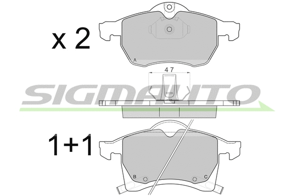 Brake Pad Set, disc brake (SPA811)