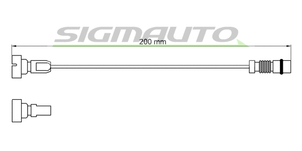 Warning Contact, brake pad wear (WI0963)