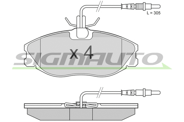 Brake Pad Set, disc brake (SPA683)