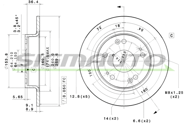 Brake Disc (DBB558S)