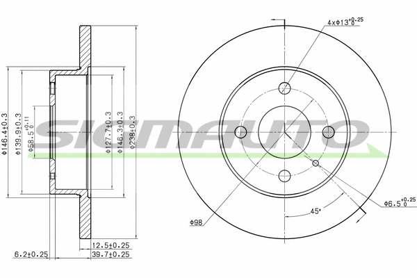 Brake Disc (DBA127S)