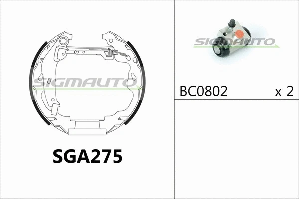 Brake Shoe Set (SGA275)