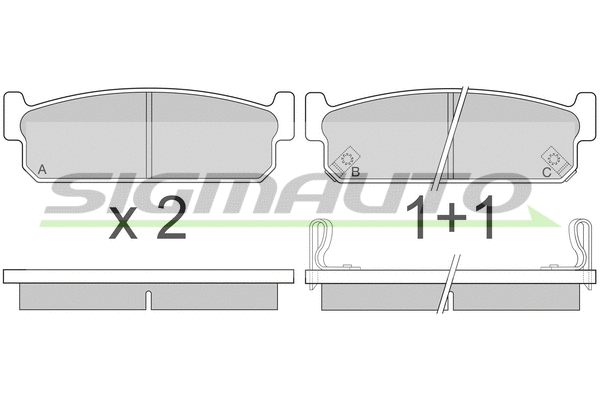 Brake Pad Set, disc brake (SPA860)