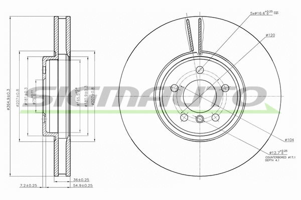 Brake Disc (DBB746V)