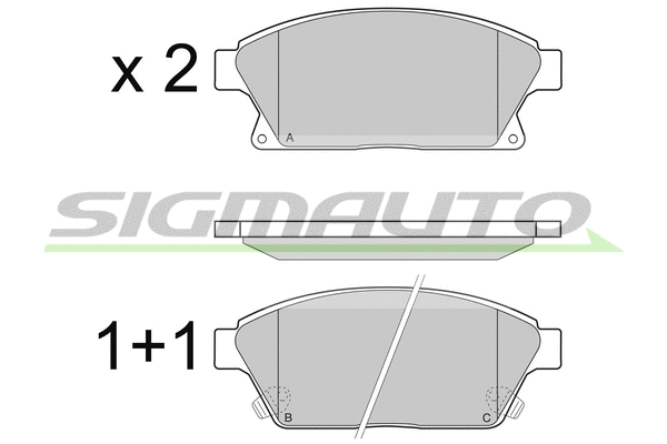 Brake Pad Set, disc brake (SPB405)