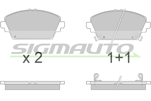 Brake Pad Set, disc brake (SPA870)