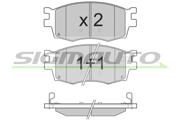 Brake Pad Set, disc brake (SPB240)