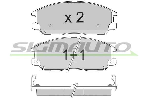 Brake Pad Set, disc brake (SPB268)