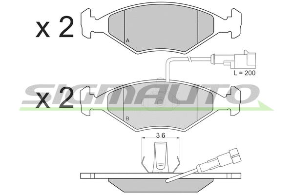 Brake Pad Set, disc brake (SPA776)