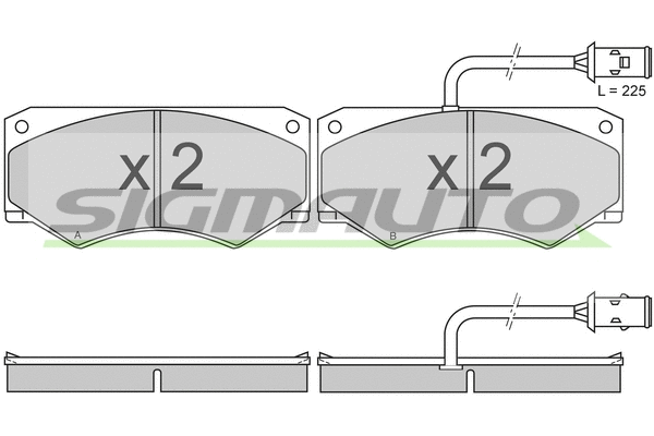 Brake Pad Set, disc brake (SPA611)