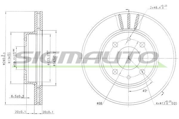 Brake Disc (DBA148V)