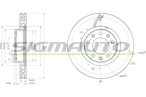Brake Disc (DBC405V)