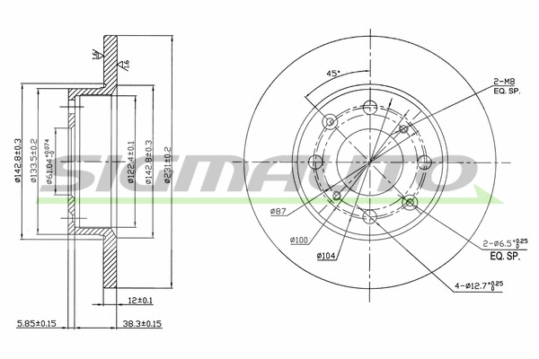 Brake Disc (DBA203S)