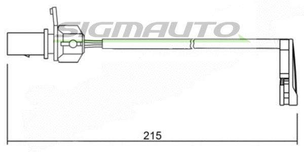 Warning Contact, brake pad wear (WI0734)