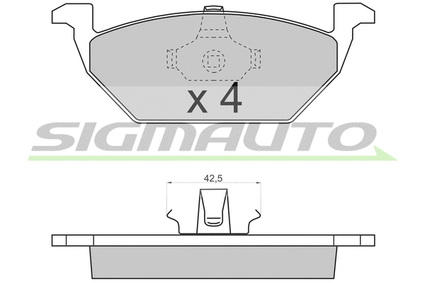Brake Pad Set, disc brake (SPA712)