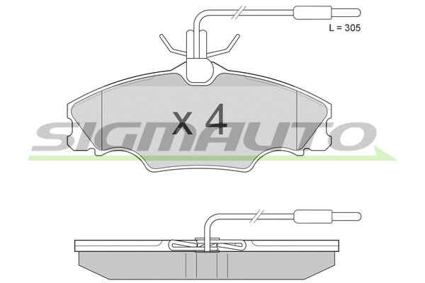 Brake Pad Set, disc brake (SPA686)