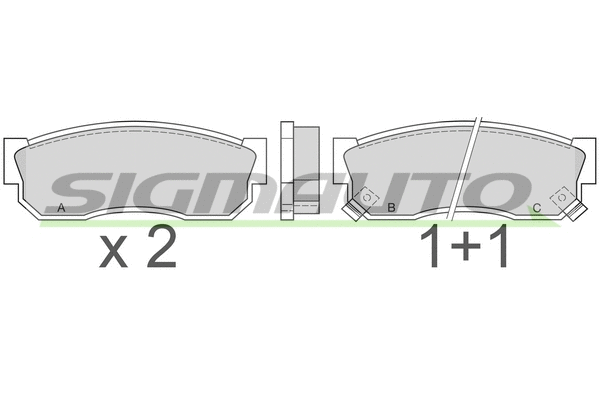 Brake Pad Set, disc brake (SPA388)