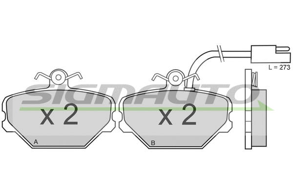 Brake Pad Set, disc brake (SPA475)