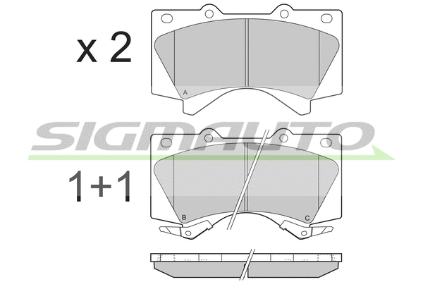 Brake Pad Set, disc brake (SPB381)