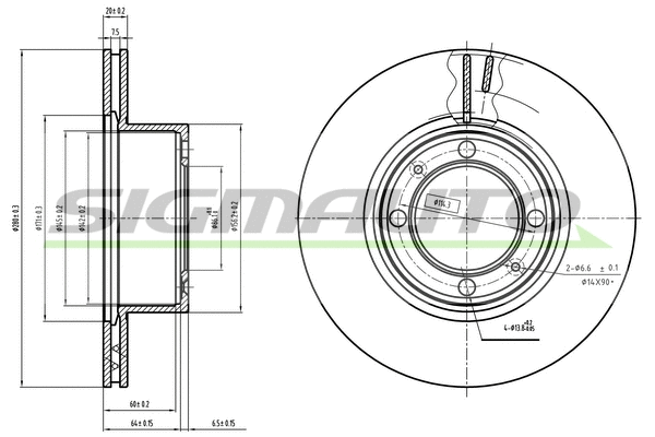 Brake Disc (DBA594V)