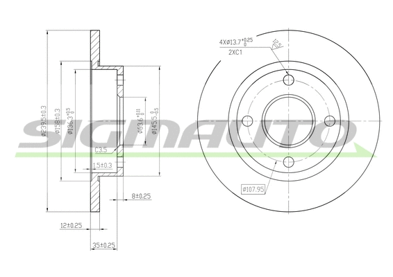 Brake Disc (DBA845S)