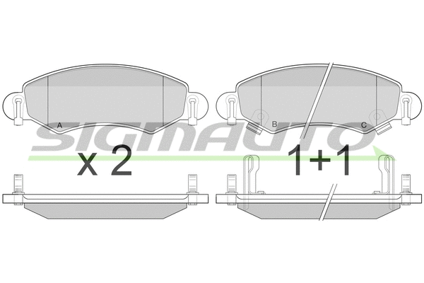 Brake Pad Set, disc brake (SPA907)