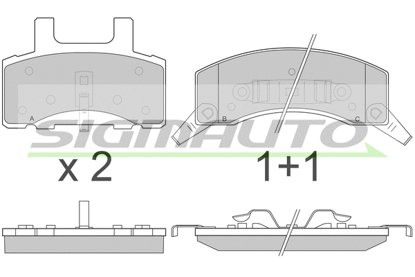 Brake Pad Set, disc brake (SPA885)