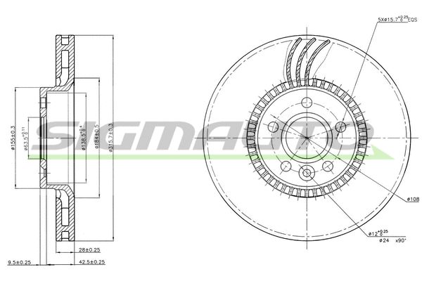 Brake Disc (DBB607V)