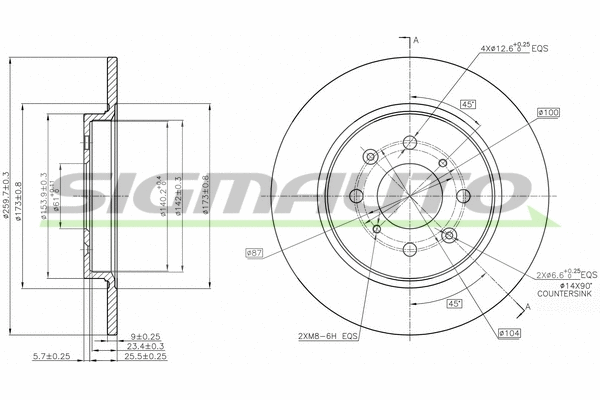 Brake Disc (DBB876S)