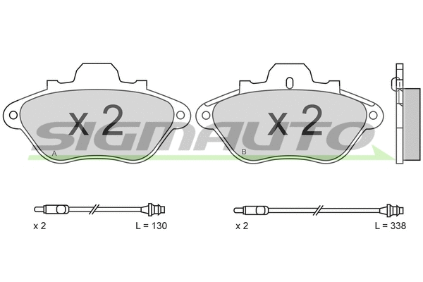 Brake Pad Set, disc brake (SPA430)