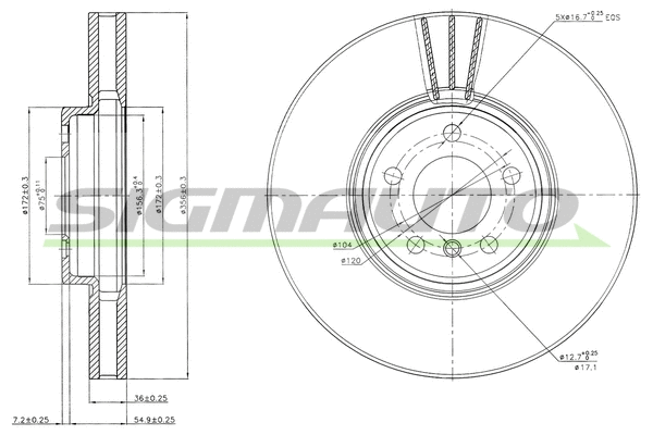 Brake Disc (DBB584V)