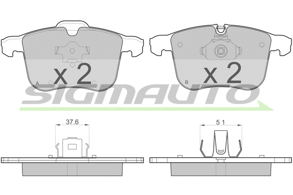 Brake Pad Set, disc brake (SPB109)