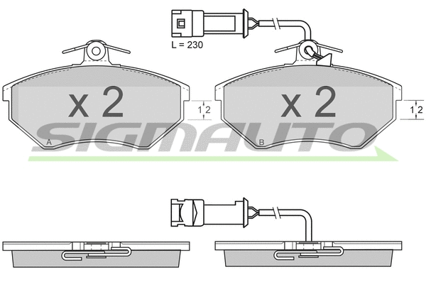 Brake Pad Set, disc brake (SPA637)