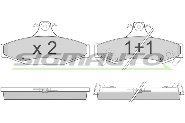 Brake Pad Set, disc brake (SPA956)