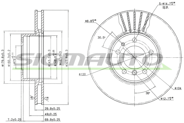 Brake Disc (DBA606V)