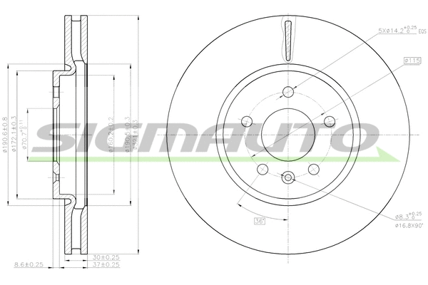 Brake Disc (DBC191V)