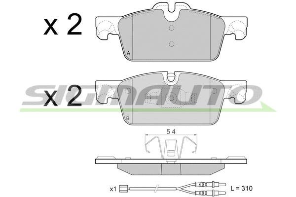 Brake Pad Set, disc brake (SPB464)