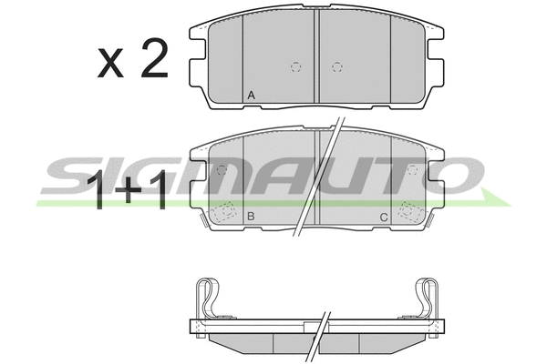 Brake Pad Set, disc brake (SPB304)