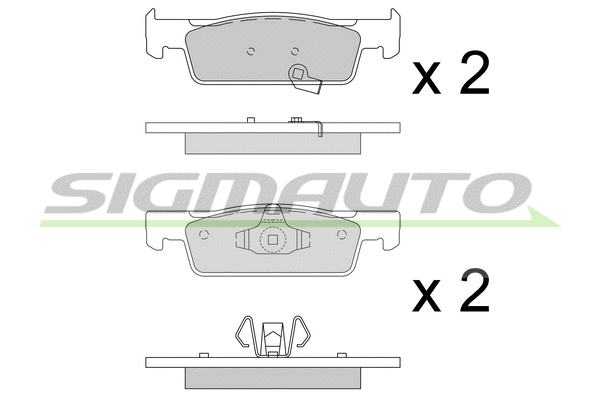 Brake Pad Set, disc brake (SPB798)