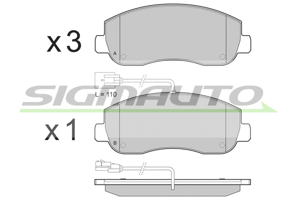 Brake Pad Set, disc brake (SPB439)